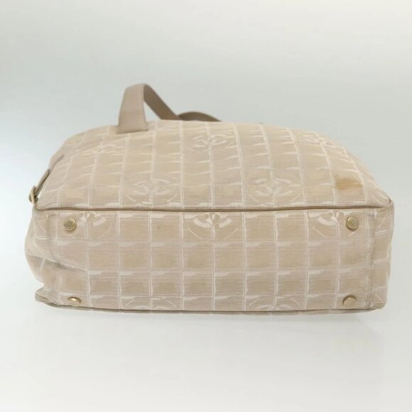 CHANEL New Travel Line Tote Bag Nylon Pink Gold CC Auth BA4944 - Picture 7 of 16